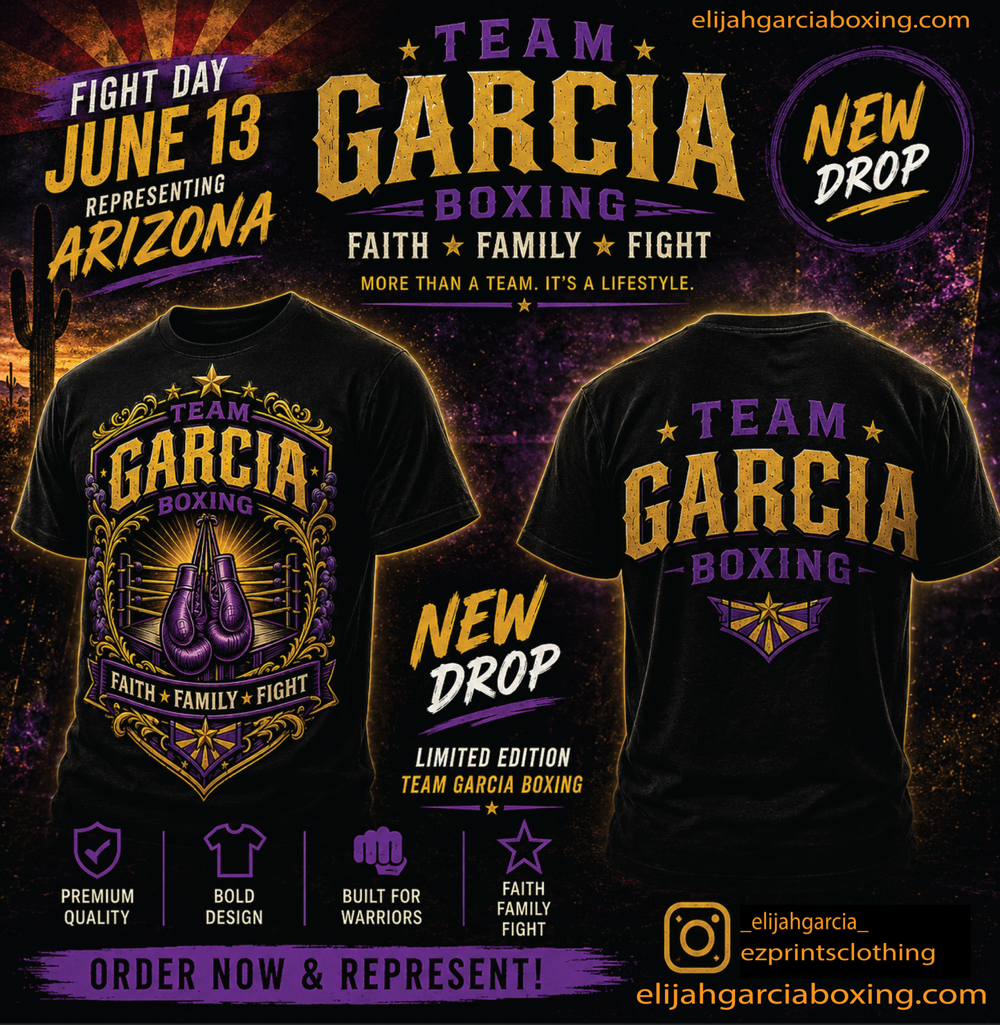 Elijah Garcia FIGHT Shirt 2026