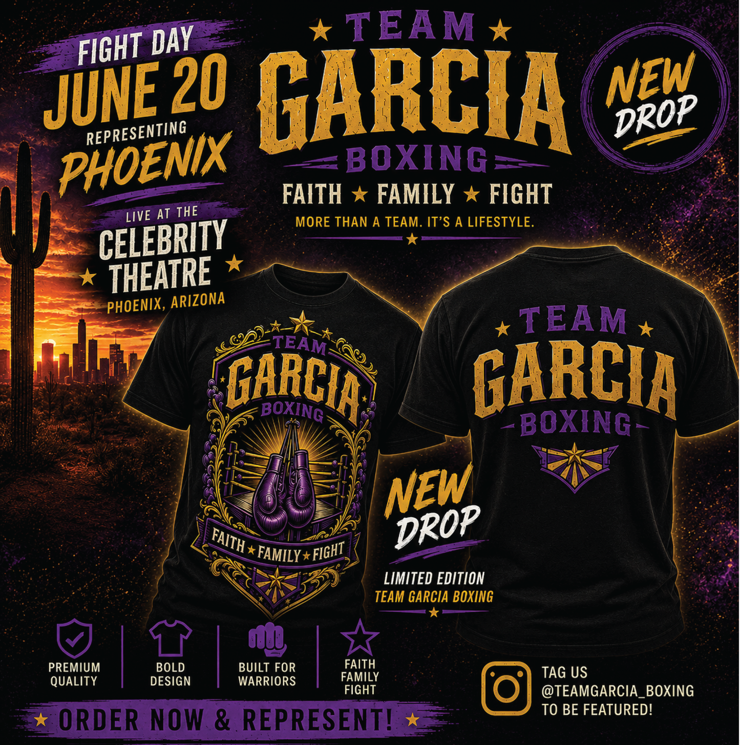 Elijah Garcia FIGHT Shirt 2026